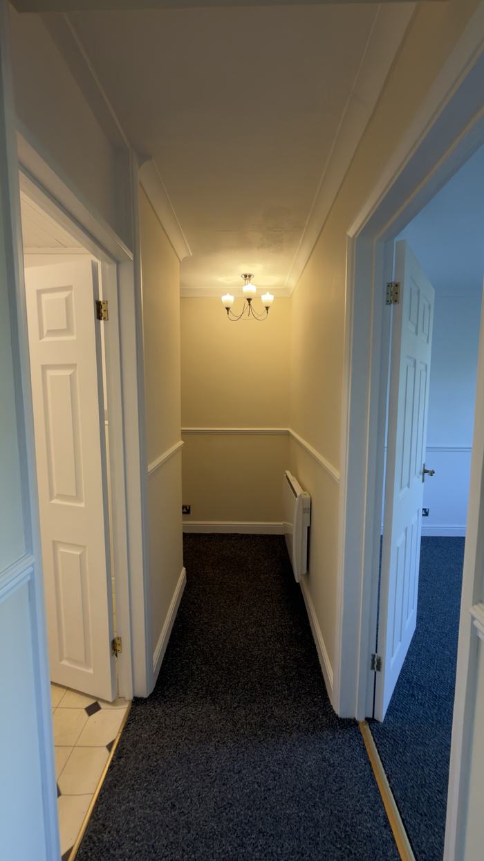 Freshly painted flat hallway